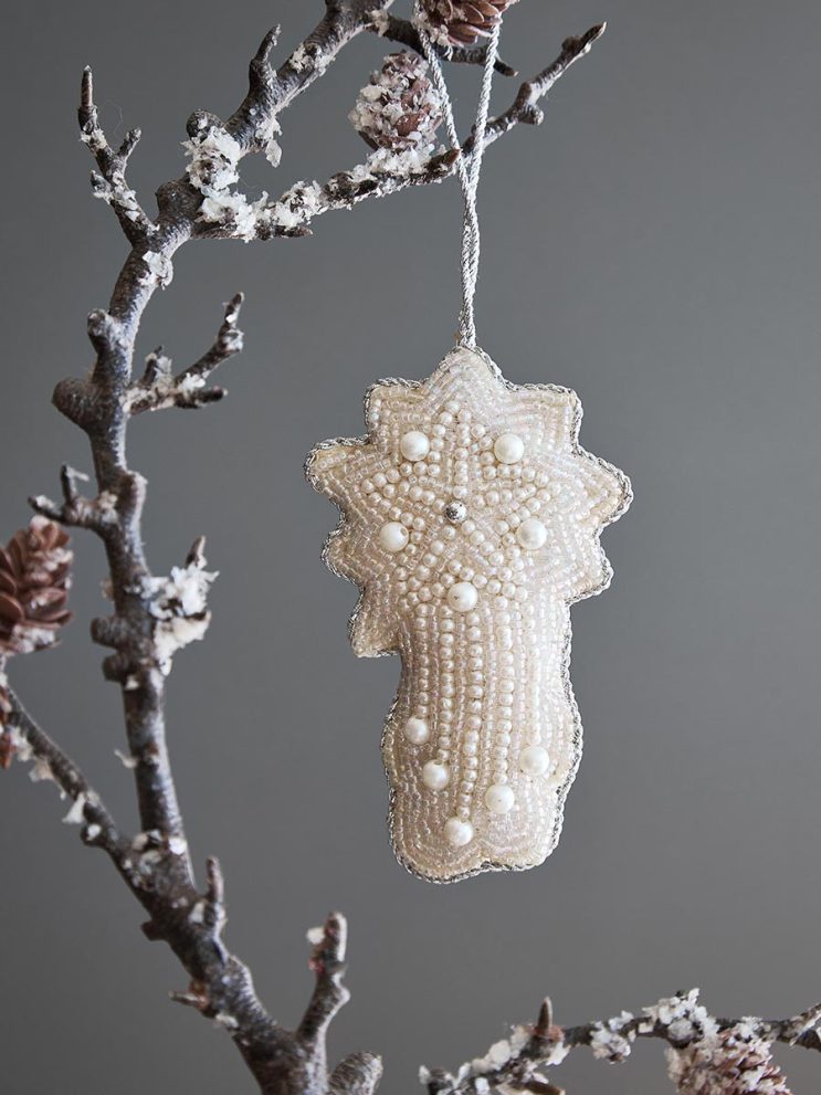 Набор елочных украшений Christmas pearls из коллекции New Year Essential, 4 шт. — фото 5