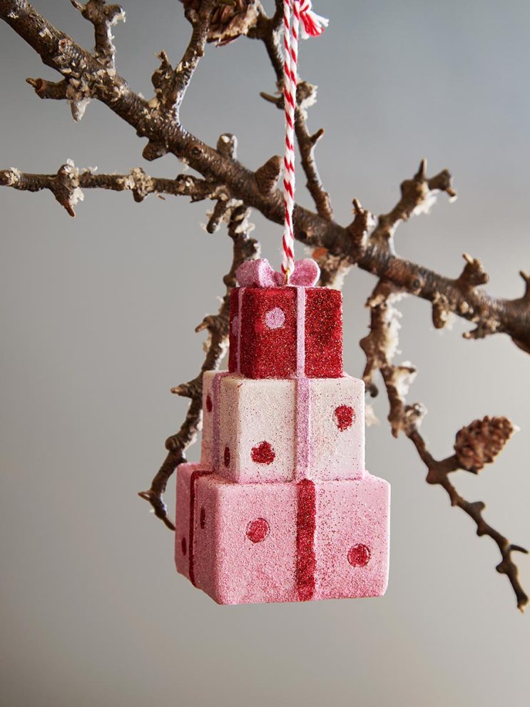 Набор ёлочных украшений Pink fairytale из коллекции New Year Essential, 4 шт. — фото 3