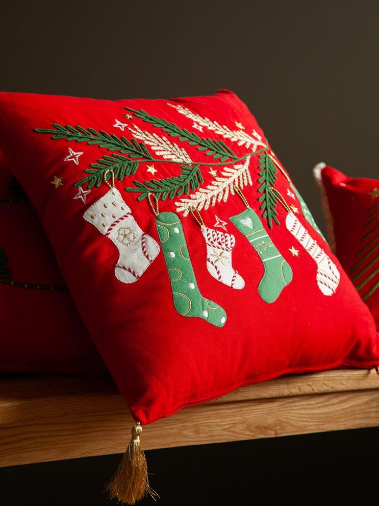 Чехол на подушку Winter wishes из коллекции New Year Essential, 45х45 см — фото 5