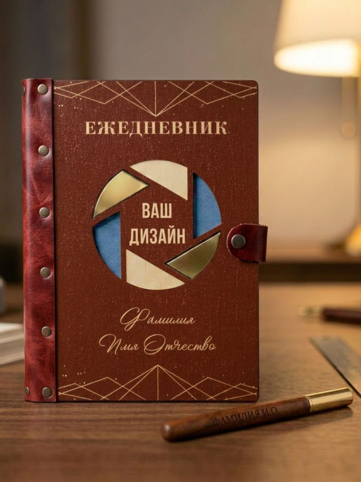 Подарочный набор из дерева Бизнес/ винный — фото 3