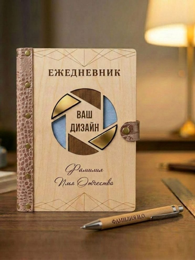 Подарочный набор из дерева Классик/ натуральный — фото 2