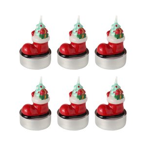 Набор декоративных свечей Festive stocking из коллекции New Year Essential, 6 шт.