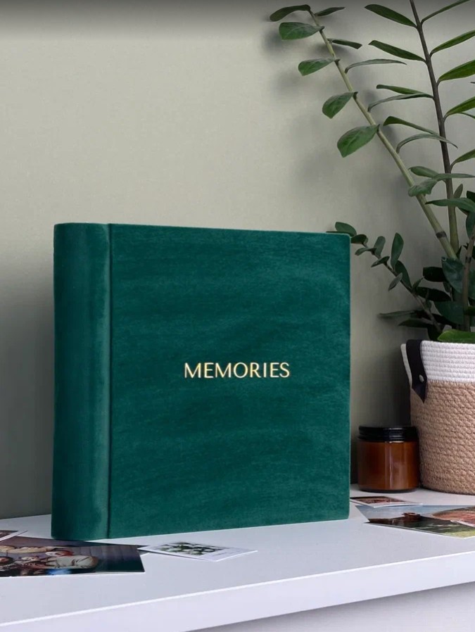 Фотоальбом MAlbums "MEMORIES", изумрудный, ручная работа — фото 1