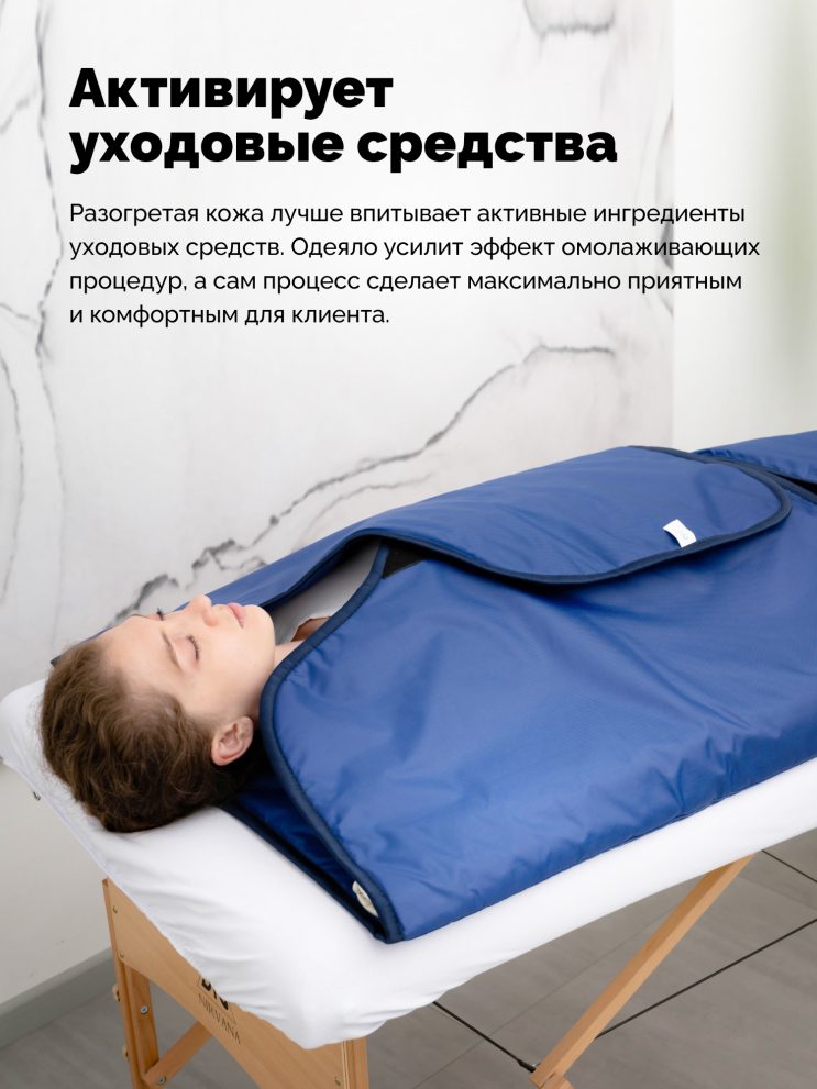 Двузонное термоодеяло для обертывания EcoSapiens Infralight (Инфралайт) 220х180 см — фото 3