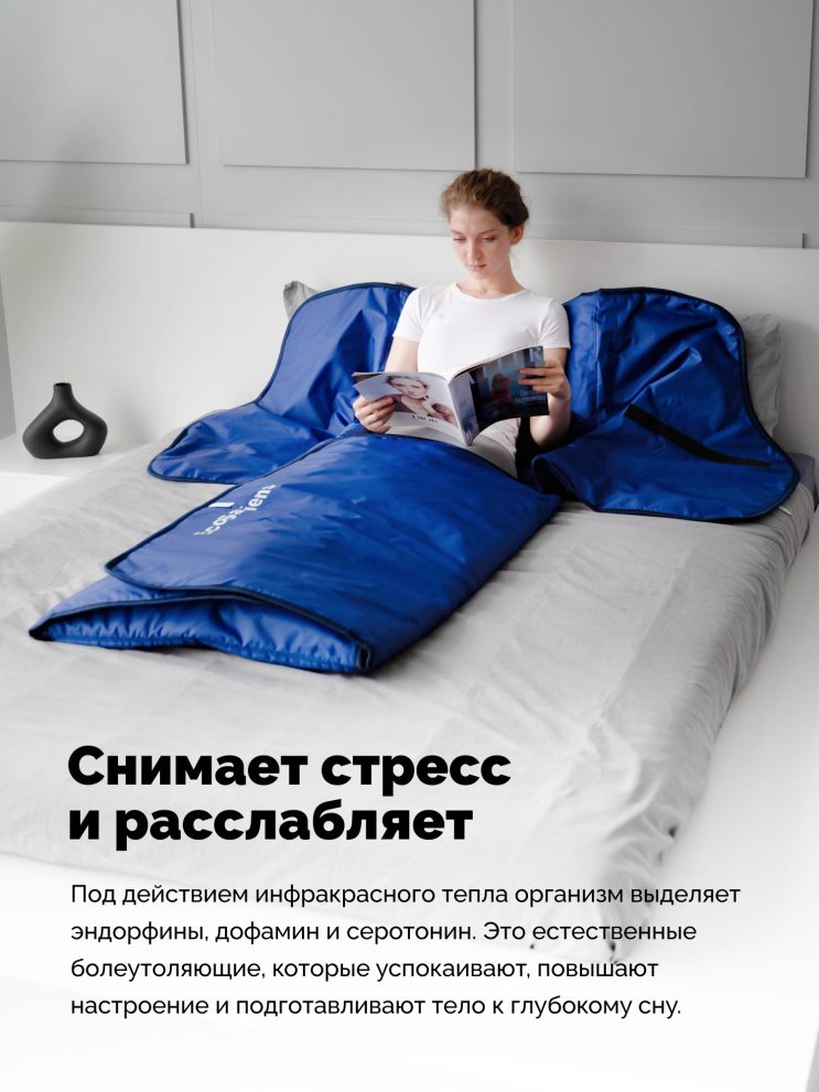 Двузонное термоодеяло для обертывания EcoSapiens Infralight (Инфралайт) 220х180 см — фото 4