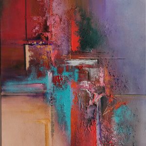 Фактурная абстрактная картина Пятница. Караоке